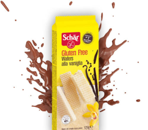 Wafers - oblátky s kakaovou/ orieškovou/ vanilkovou/ citrónovou náplňou (125g) - Schär